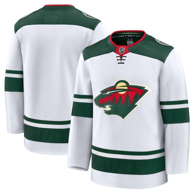 Personalized Men’s Minnesota Wild Blank White 2024-25 Away Stitched Hockey Jersey