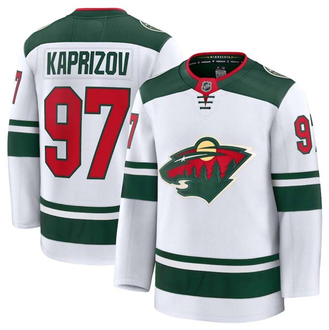 Personalized Men’s Minnesota Wild ACTIVE PLAYER White 2024-25 Away Stitched Hockey Jersey