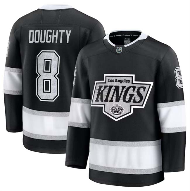 Personalized Men’s Los Angeles Kings #8 Drew Doughty Black 2024-25 Home Stitched Hockey Jersey