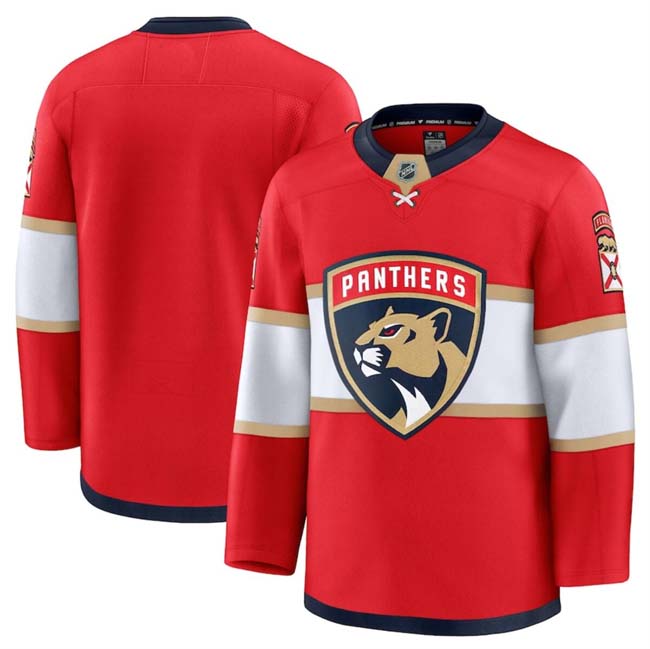 Personalized Men’s Florida Panthers Blank Red 2024-25 Home Stitched Hockey Jersey