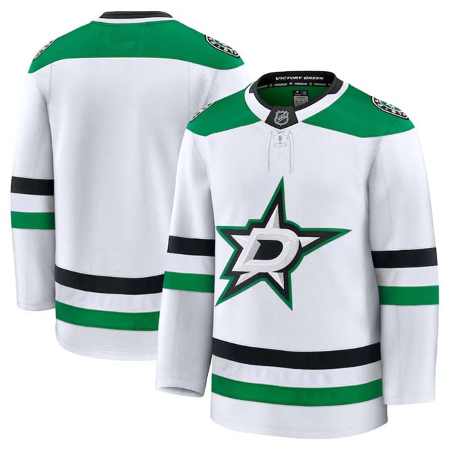 Personalized Men’s Dallas Stars Blank White 2024-25 Away Stitched Hockey Jersey