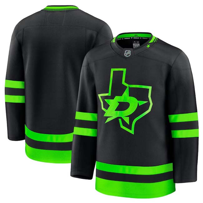 Personalized Men’s Dallas Stars Blank Black 2024-25 Alternate Stitched Hockey Jersey
