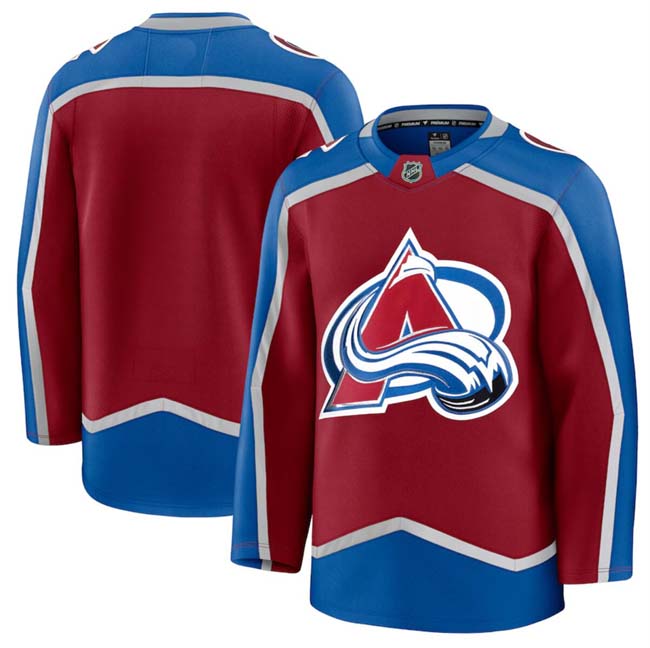 Personalized Men’s Colorado Avalanche Blank Burgundy 2024-25 Home Stitched Jersey