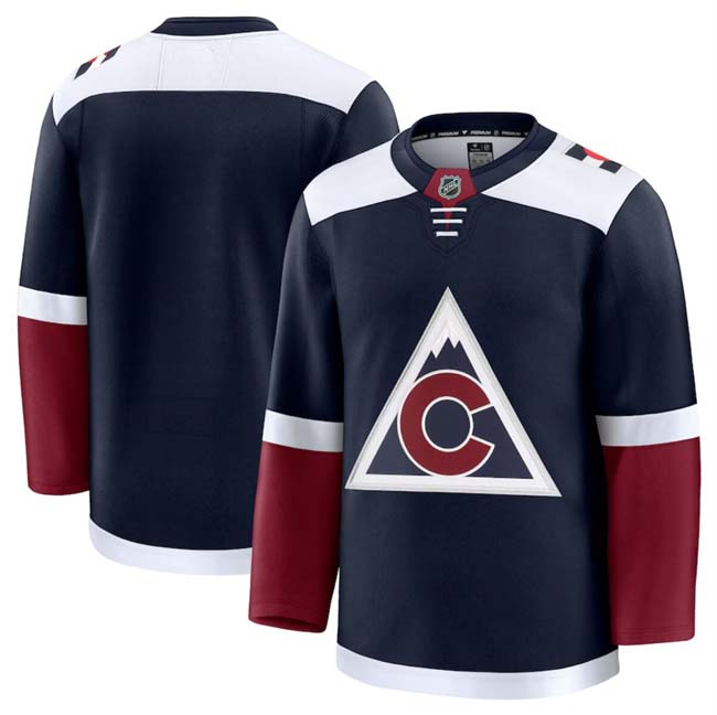 Personalized Men’s Colorado Avalanche Blank Navy 2024-25 Alternate Stitched Jersey