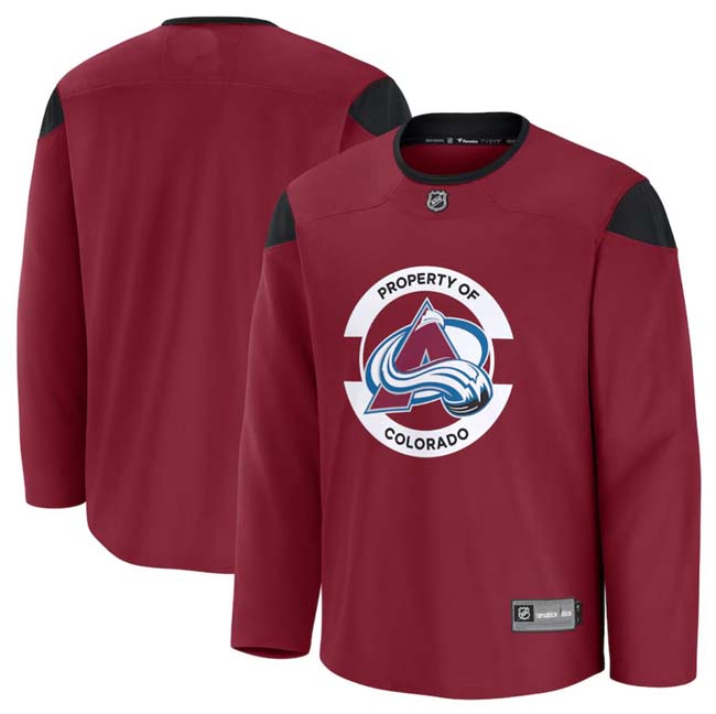 Personalized Men’s Colorado Avalanche Burgundy 2024-25 Team Practice Stitched Jersey