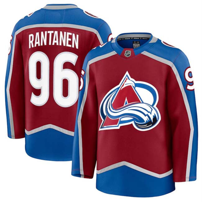 Personalized Men’s Colorado Avalanche #96 Mikko Rantanen Burgundy 2024-25 Home Stitched Jersey