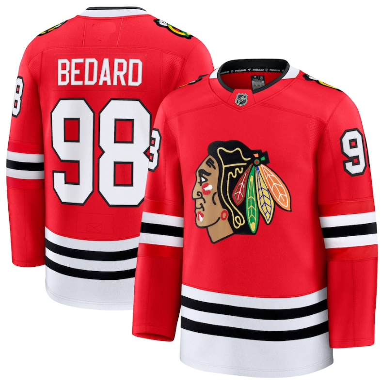 Personalized Men’s Chicago Blackhawks Active Player Red 2024-25 Home Stitched Hockey Jersey