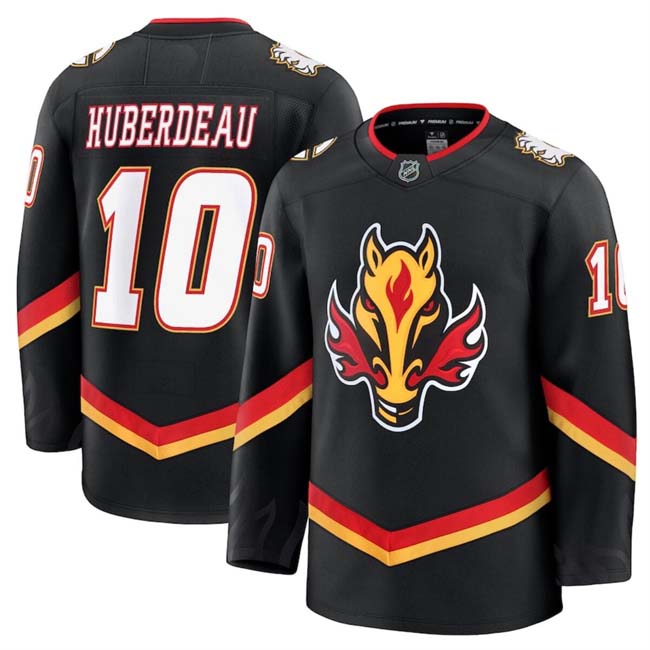 Personalized Men’s Calgary Flames Active Player Black 2024-25 Alternate Stitched Hockey Jersey