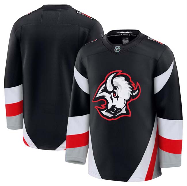 Personalized Men’s Buffalo Sabres Blank Black 2024-25 Alternate Stitched Hockey Jersey