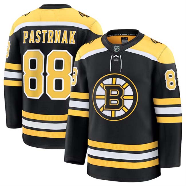 Personalized Men’s Boston Bruins Active Player Black 2024-25 Home Stitched Hockey Jersey