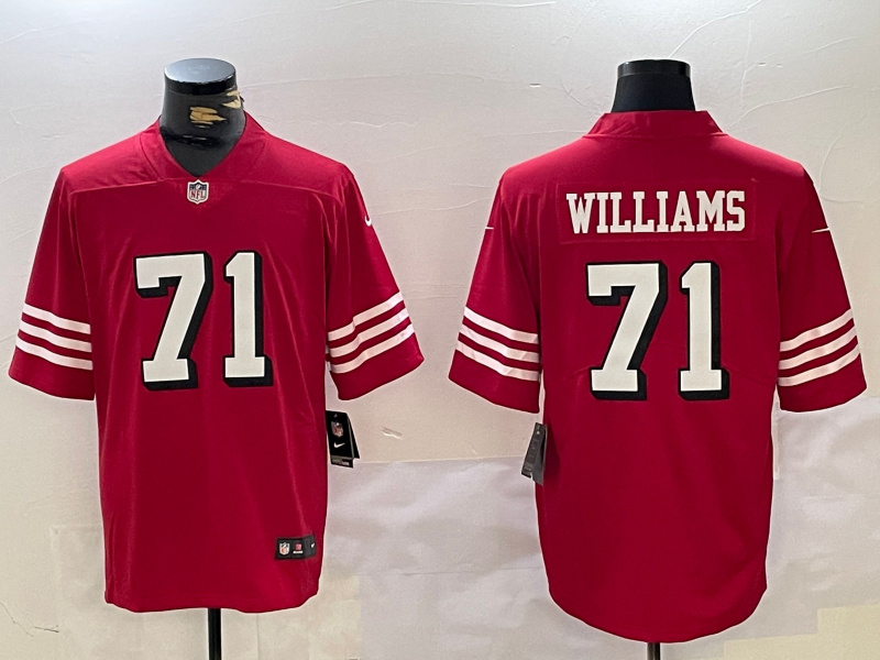 Personalized Men’s San Francisco 49ers #71 Trent Williams Red Untouchable Limited Stitched Football Jerseys