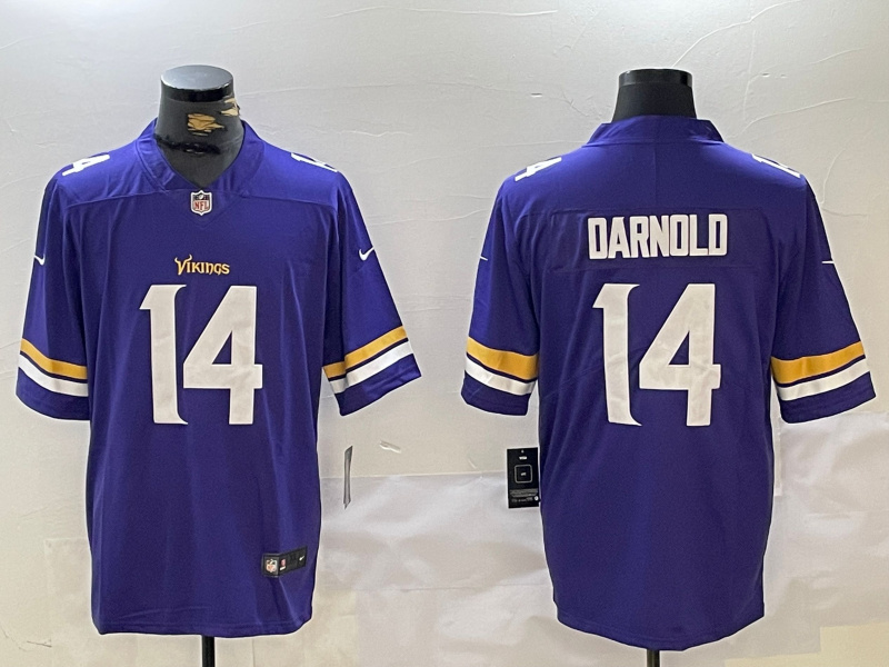Personalized Men’s Minnesota Vikings #14 Sam Darnold Purple Untouchable Limited Stitched Jersey