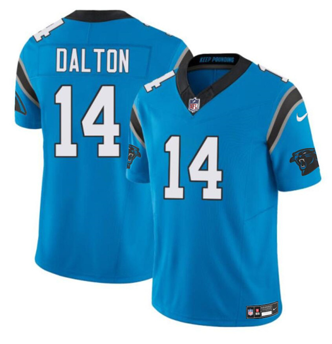 Personalized Men’s Carolina Panthers #14 Andy Dalton Blue 2024 F.U.S.E. Limited Stitched Football Jersey