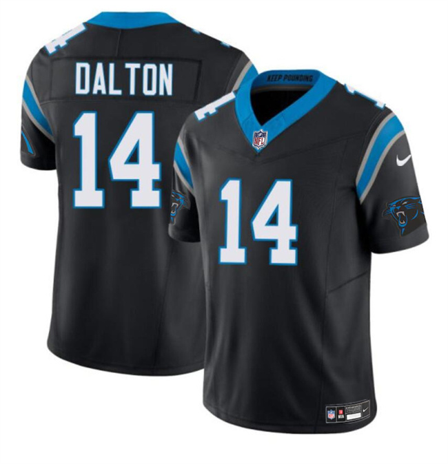 Personalized Men’s Carolina Panthers #14 Andy Dalton Black 2024 F.U.S.E. Limited Stitched Football Jersey