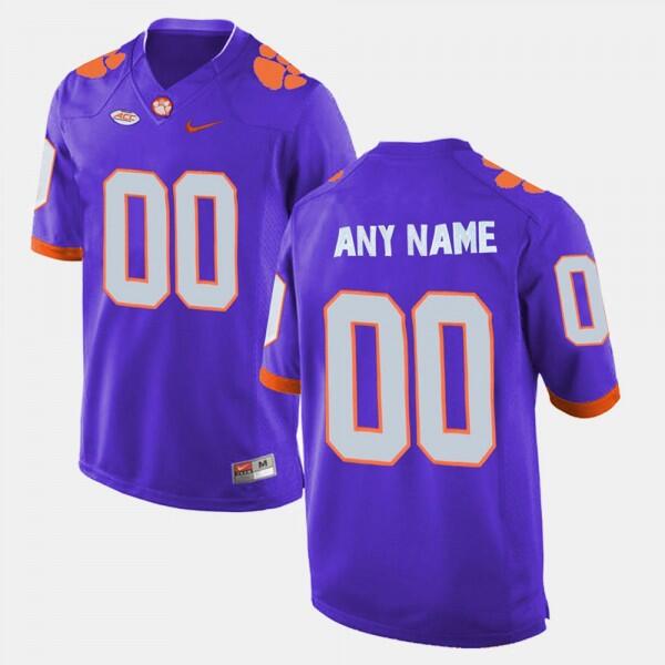 Personalized Men’s Clemson Tigers ACTIVE PLAYER Purple College Stitched Football Jersey