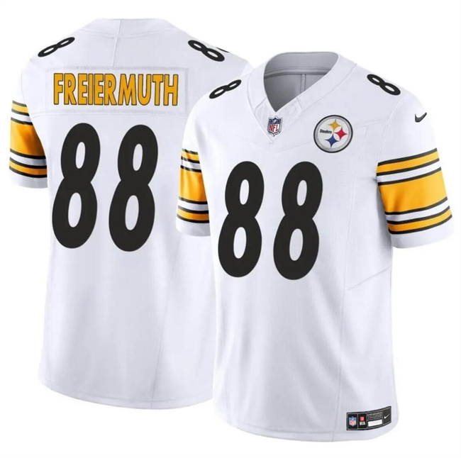 Personalized Men’s Pittsburgh Steelers #88 Pat Freiermuth White 2024 F.U.S.E. Alternate Untouchable Limited Stitched Jersey
