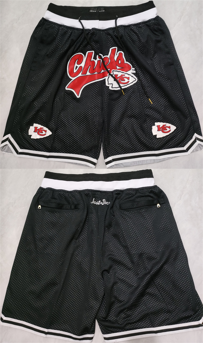 Personalized Men’s Kansas City Chiefs Black Shorts (Run Small)