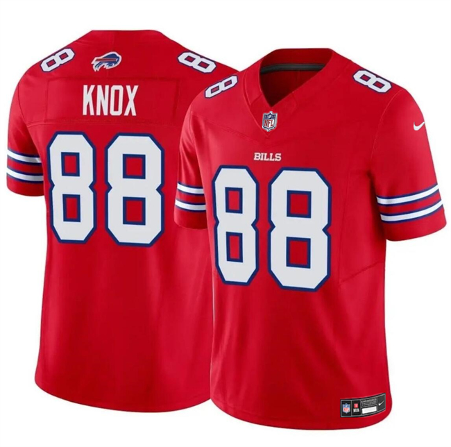 Personalized Men’s Buffalo Bills #88 Dawson Knox Red 2024 F.U.S.E. Untouchable Limited Stitched Football Jersey
