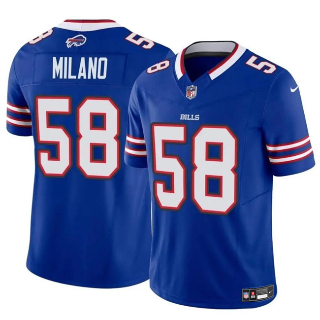 Personalized Men’s Buffalo Bills #58 Matt Milano Royal 2024 F.U.S.E. Untouchable Limited Stitched Football Jersey