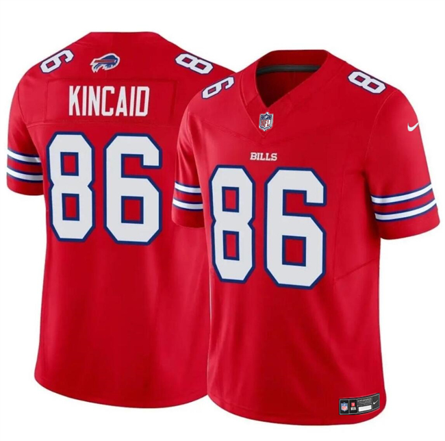 Personalized Men’s Buffalo Bills #86 Dalton Kincaid Red 2024 F.U.S.E. Untouchable Limited Stitched Football Jersey