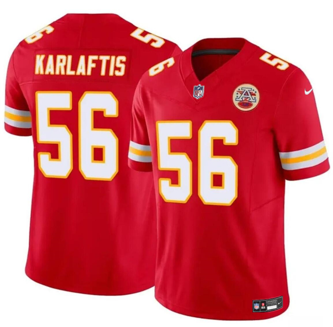 Personalized Men’s Kansas City Chiefs #56 George Karlaftis Red 2024 F.U.S.E Untouchable Limited Stitched Football Jersey