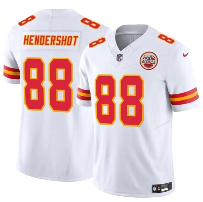 Personalized Men’s Kansas City Chiefs #88 Peyton Hendershot White 2024 F.U.S.E Untouchable Limited Stitched Football Jersey