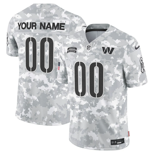 Personalized Men’s Washington Commanders Active Player 2024 F.U.S.E Arctic Camo Salute To