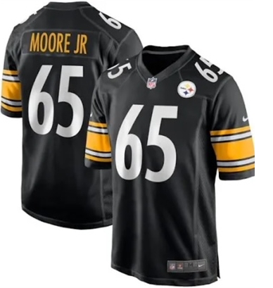 Personalized Men’s Pittsburgh Steelers #65 Dan Moore Jr Black Untouchable Limited Stitched Jersey
