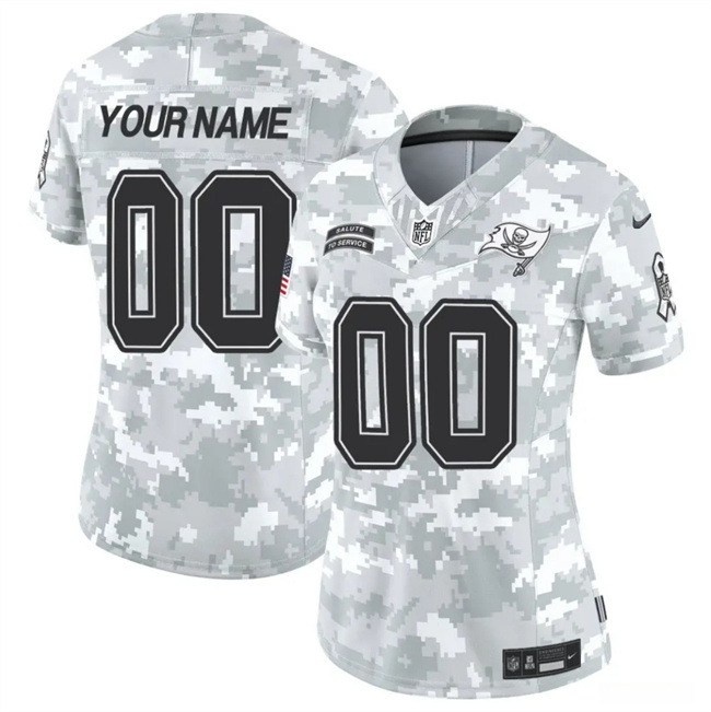 Personalized Women’s Tampa Bay Buccaneers Active Player 2024 F.U.S.E Arctic Camo Salute To Service Limited Stitched Football Jersey(Run Small)