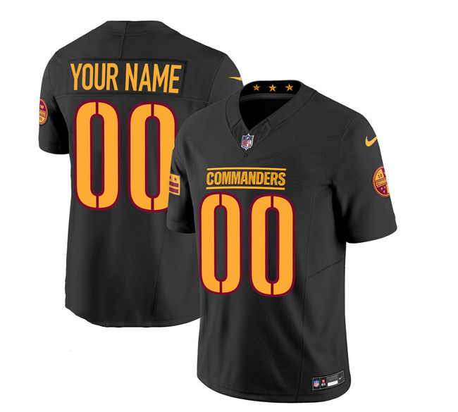 Personalized Men’s Washington Commanders Active Player Black 2023 F.U.S.E. Limited Stitched Football Jersey
