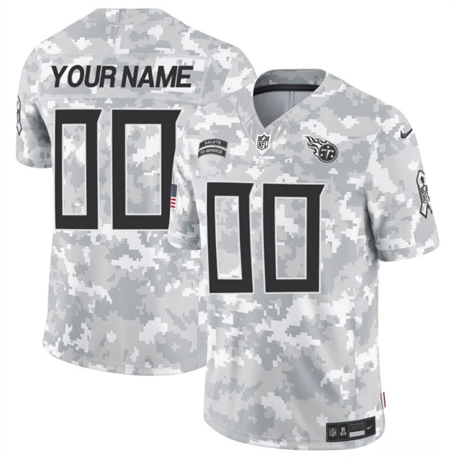 Personalized Men’s Tennessee Titans Active Player 2024 F.U.S.E Arctic Camo Salute To Service Limited Stitched Football Jersey