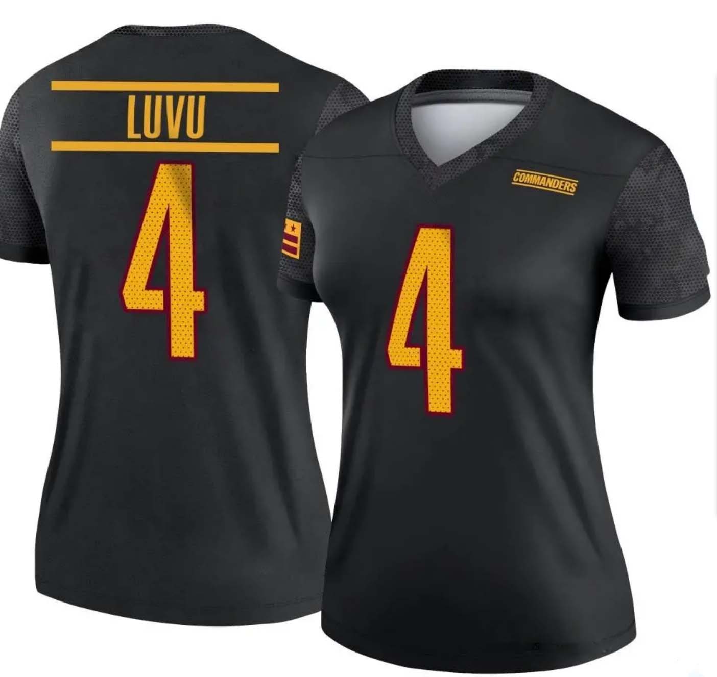 Personalized Women’s Legend Black #4 Frankie Luvu Washington Commanders Alternate Jersey