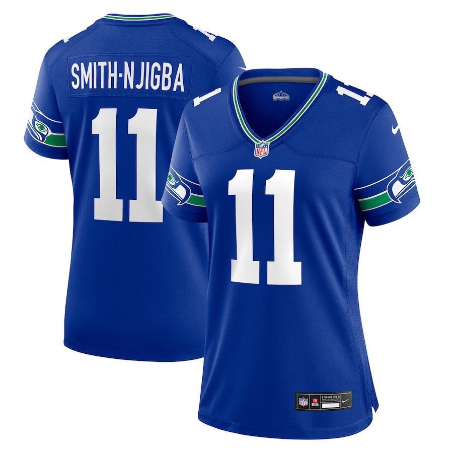 Personalized Women’s Seattle Seahawks #11 Jaxon Smith-Njigba Royal Jersey