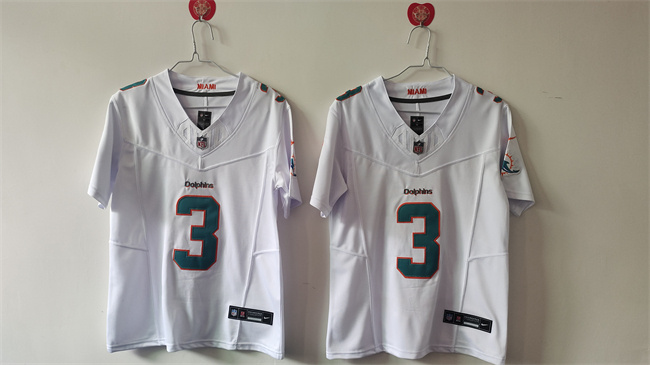 Personalized Women’s Miami Dolphins #3 Odell Beckham Jr. White F.U.S.E Untouchable Stitched Jersey(Run Small)