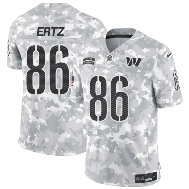 Personalized Men’s Washington Commanders #86 Zach Ertz 2024 F.U.S.E Arctic Camo Salute To Service Limited Stitched Football Jersey