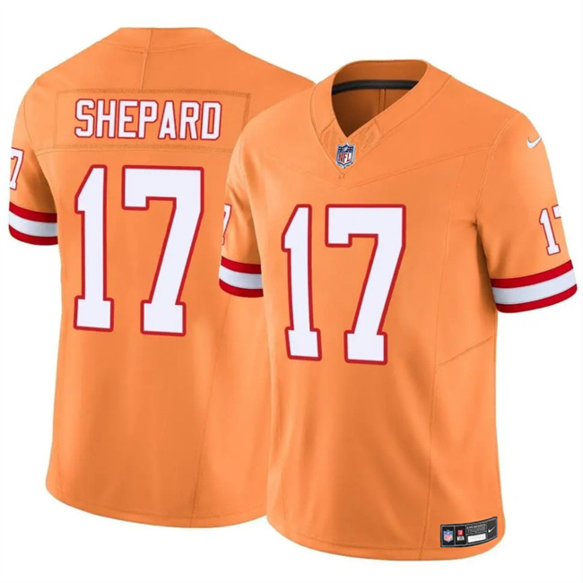 Personalized Men’s Tampa Bay Buccaneers #17 Sterling Shepard Orange F.U.S.E. Throwback Limited Stitched Jersey