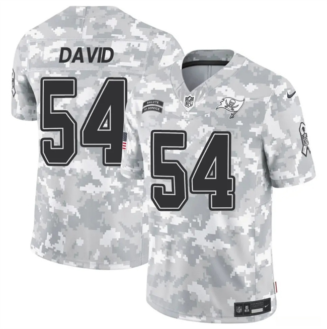Personalized Men’s Tampa Bay Buccaneers #54 Lavonte David 2024 F.U.S.E Arctic Camo Salute To Service Limited Stitched Football Jersey