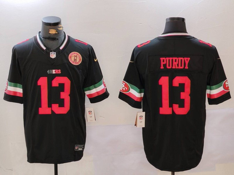 Personalized Men’s San Francisco 49ers #23 Christian McCaffrey Black 2024 F.U.S.E. Patch Alternate Limited Stitched Football Jersey