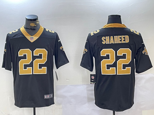 Personalized Men’s New Orleans Saints #22 Rashid Shaheed Black Limited Stitched Football Jersey