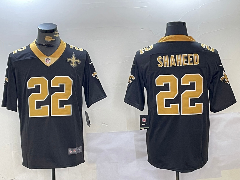 Personalized Men’s New Orleans Saints #22 Rashid Shaheed Black Limited Stitched Football Jerseys