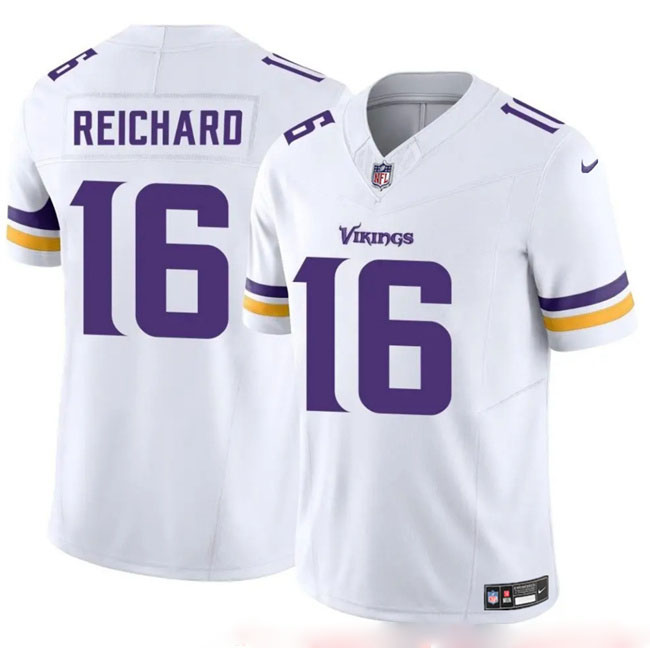 Personalized Men’s Minnesota Vikings #16 Will Reichard White 2024 F.U.S.E. Untouchable Limited Stitched Jersey