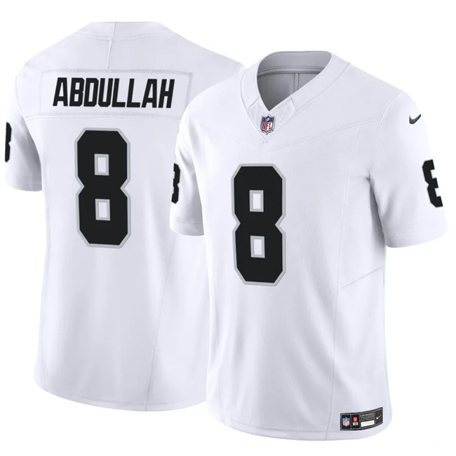 Personalized Men’s Las Vegas Raiders #8 Ameer Abdullah White F.U.S.E Stitched Football Jersey