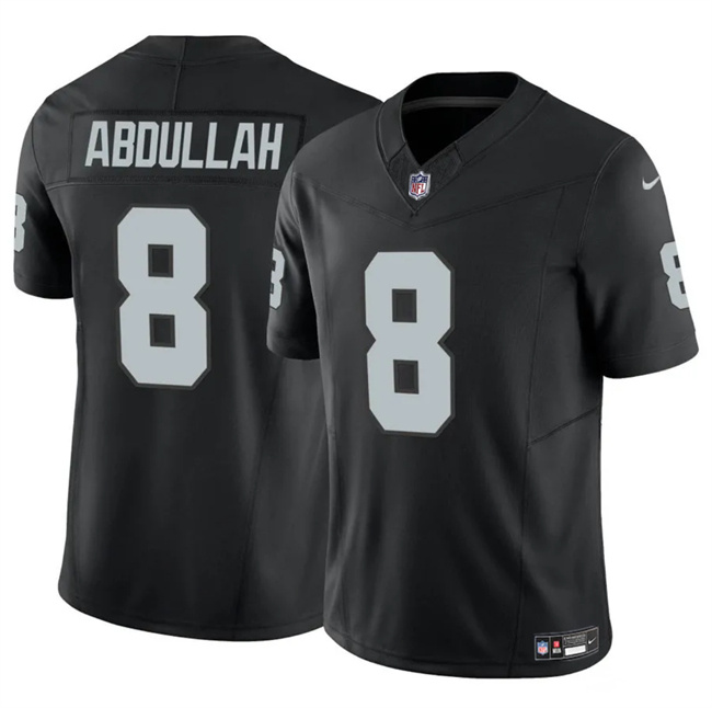 Personalized Men’s Las Vegas Raiders #8 Ameer Abdullah Black 2024 F.U.S.E Stitched Football Jersey