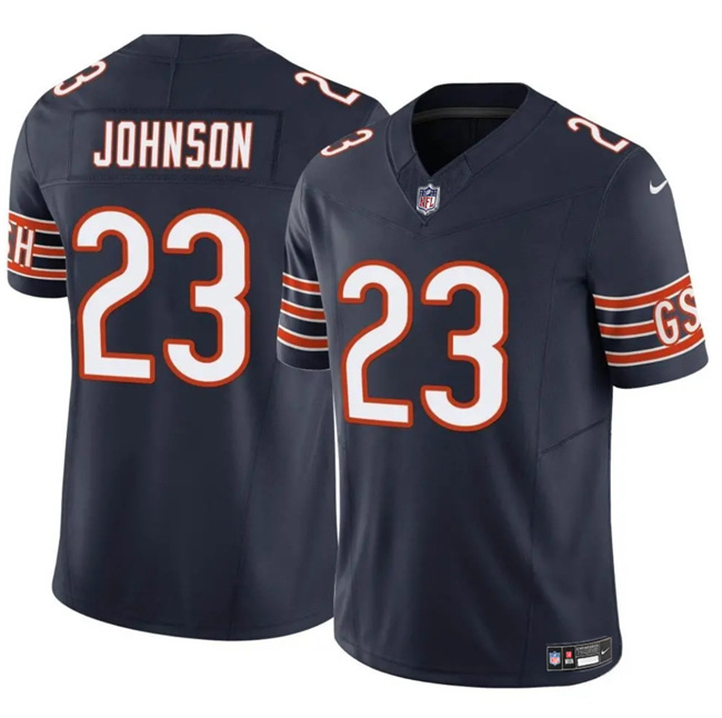 Personalized Men’s Chicago Bears #23 Roschon Johnson Navy 2023 F.U.S.E. Stitched Football Jersey