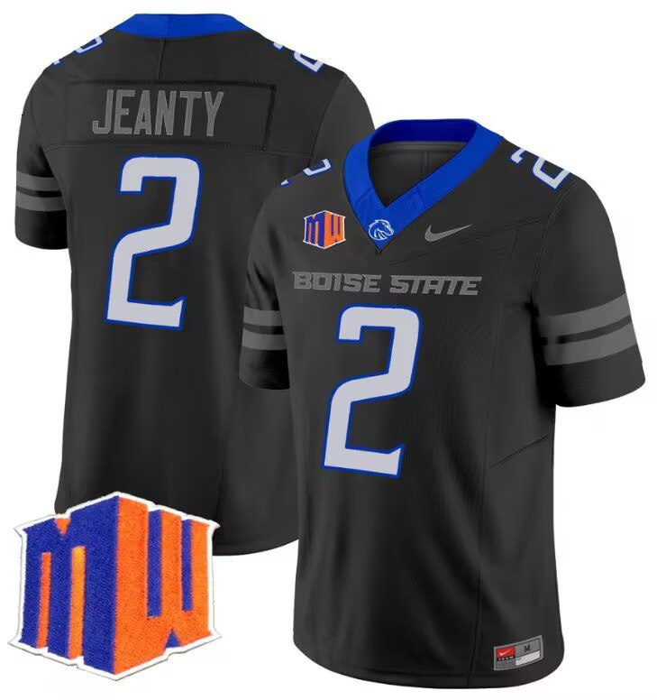 Personalized Men’s Boise State Broncos #2 Ashton Jeanty Black Limited Football Jersey