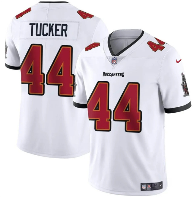 Personalized Men’s Tampa Bay Buccaneers #44 Sean Tucker White Limited Stitched Jersey