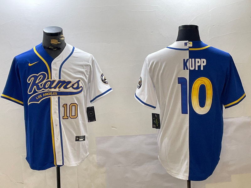 Personalized Men’s Los Angeles Rams #10 Cooper Kupp Royal Cool Base Stitched Baseball Jerseys
