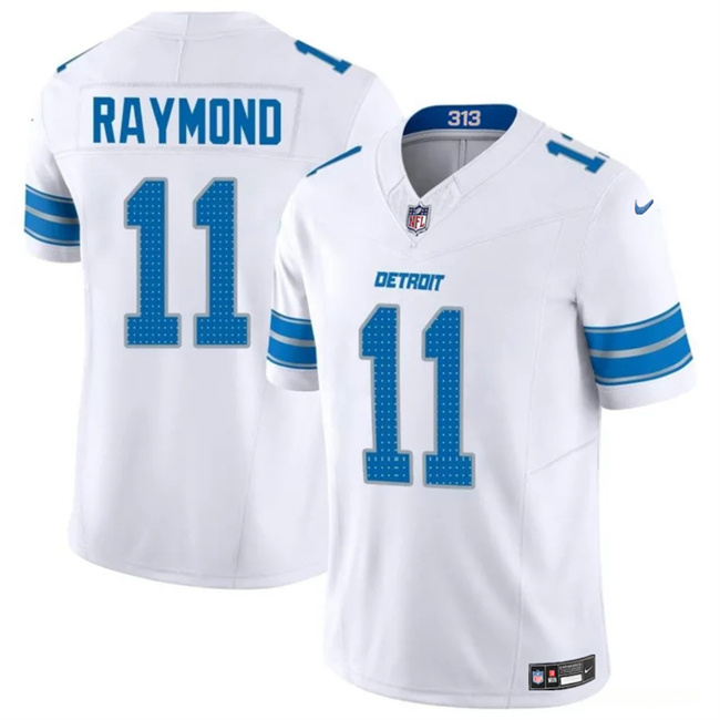 Personalized Men’s Detroit Lions #11 Kalif Raymond White 2024 F.U.S.E. Limited Stitched Jersey