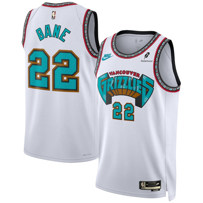 Personalized Men’s Memphis Grizzlies #22 Desmond Bane White 2024 25 Classic Edition Swingman Stitched Basketball Jersey