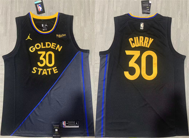 Personalized Men’s Golden State Warriors #30 Stephen Curry Black Stitched Basketball Jersey
